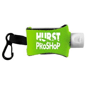 "SanPal Sleeve" .5 oz Hand Sanitizer Antibacterial Gel in Clip-On Neoprene Sleeve Cover 1