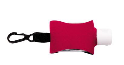 "SanPal Sleeve" .5 oz Hand Sanitizer Antibacterial Gel in Clip-On Neoprene Sleeve Cover 1