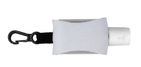 "SanPal Sleeve" .5 oz Hand Sanitizer Antibacterial Gel in Clip-On Neoprene Sleeve Cover 1