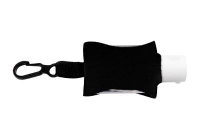 "SanPal Sleeve" .5 oz Hand Sanitizer Antibacterial Gel in Clip-On Neoprene Sleeve Cover 1