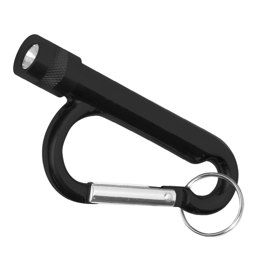 "Chiron Light" Metal Carabiner Flashlight w/Split Ring Attachment 1