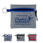 "CAPRI" Heathered Gray Zipper Pouch 1 "CAPRI" Heathered Gray Zipper Pouch 1