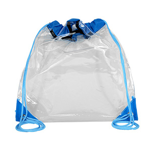 "Harris" Clear Vinyl Stadium Compliant Cinch Pack Backpack 1