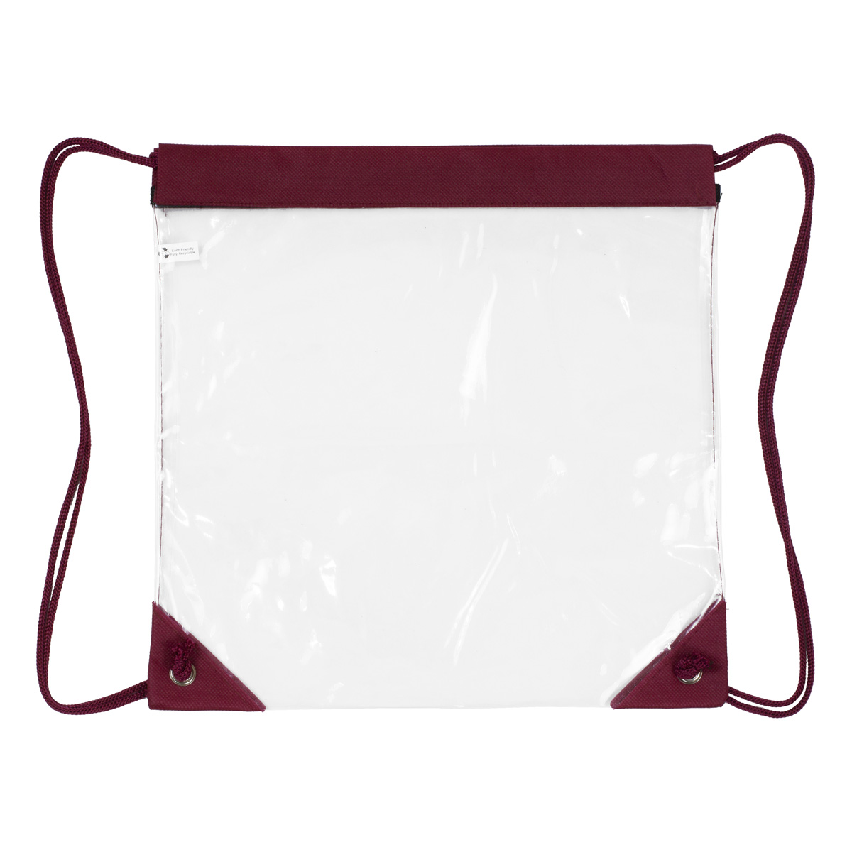 "Harris" Clear Vinyl Stadium Compliant Cinch Pack Backpack 1