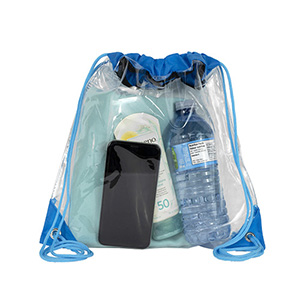 "Harris" Clear Vinyl Stadium Compliant Cinch Pack Backpack 1