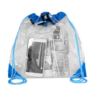 "Harris" Clear Vinyl Stadium Compliant Cinch Pack Backpack 1