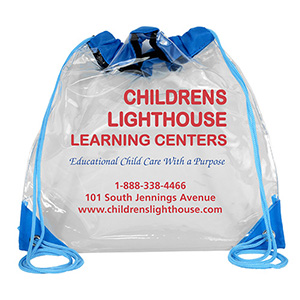 "Harris" Clear Vinyl Stadium Compliant Cinch Pack Backpack 1