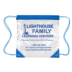 "Harris" Clear Vinyl Stadium Compliant Cinch Pack Backpack 1