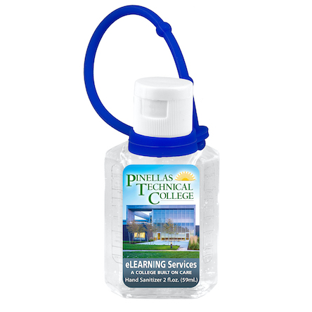 "Sanpal XL Connect" 2 oz Hand Sanitizer Antibacterial Gel with Colorful Silicone Carry Leash 1