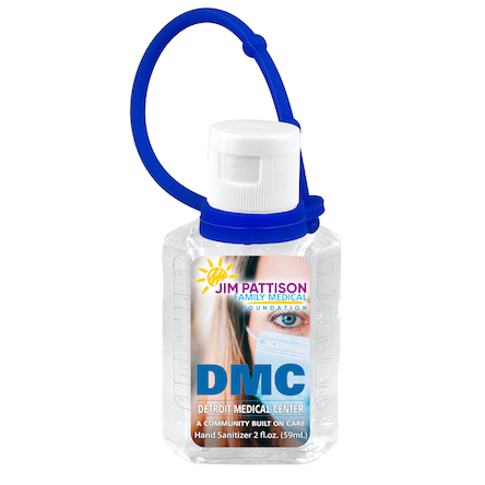 "Sanpal XL Connect" 2 oz Hand Sanitizer Antibacterial Gel with Colorful Silicone Carry Leash 1
