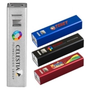 "In Charge Alloy" UL Listed Aluminum 2200 mAh Lithium Ion Portable Power Bank Charger (Full Color) 1 "In Charge Alloy" UL Listed Aluminum 2200 mAh Lithium Ion Portable Power Bank Charger (Full Color) 1