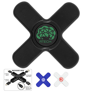 "PLAY & CHARGE 2.0" 5-in-1 Cell Phone Charging Cable Spinner 1 "PLAY & CHARGE 2.0" 5-in-1 Cell Phone Charging Cable Spinner 1