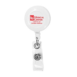 "VALUEPLUS" Round Retractable Badge Reel and Badge Holder with Rotating Alligator Clip Attachment 1