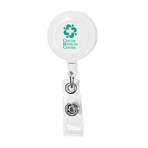 "VALUEPLUS" Round Retractable Badge Reel and Badge Holder with Rotating Alligator Clip Attachment 1