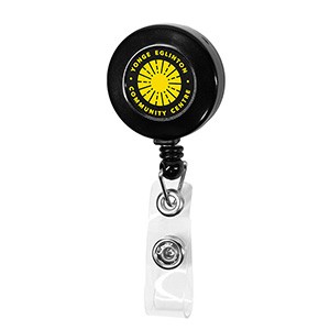 "VALUEPLUS" Round Retractable Badge Reel and Badge Holder with Rotating Alligator Clip Attachment 1