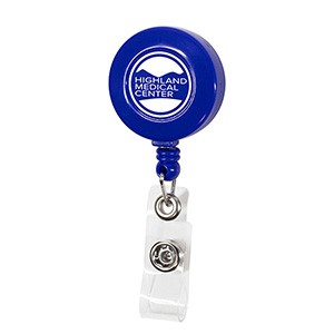 "VALUEPLUS" Round Retractable Badge Reel and Badge Holder with Rotating Alligator Clip Attachment 1