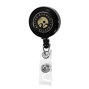 "VALUEPLUS" Round Retractable Badge Reel and Badge Holder with Rotating Alligator Clip Attachment 1