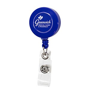 "VALUEPLUS" Round Retractable Badge Reel and Badge Holder with Rotating Alligator Clip Attachment 1