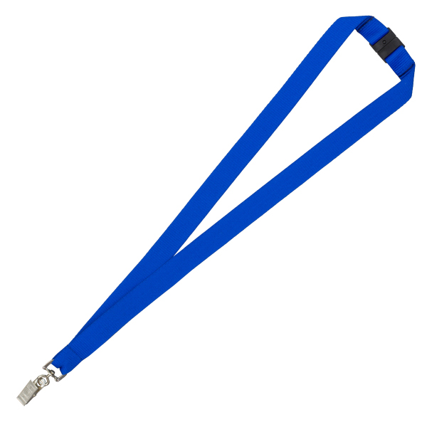 "OWEN" 3/4" Blank Lanyard with Breakaway Safety Release Attachment - Bulldog Clip 1