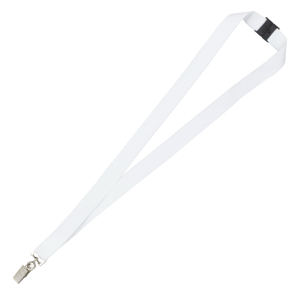 "OWEN" 3/4" Blank Lanyard with Breakaway Safety Release Attachment - Bulldog Clip 1