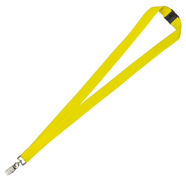 "OWEN" 3/4" Blank Lanyard with Breakaway Safety Release Attachment - Bulldog Clip 1