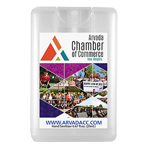 "SanCard" 20 ml. Antibacterial Hand Sanitizer Spray in Credit Card Shape Bottle (PhotoImage ® Full 1