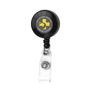"Bellefontaine VL" Retractable Badge Reel & Badge Holder w/Rotating Alligator Clip (Spot Color) 1