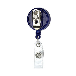 "Bellefontaine VL" Retractable Badge Reel & Badge Holder w/Rotating Alligator Clip (Spot Color) 1