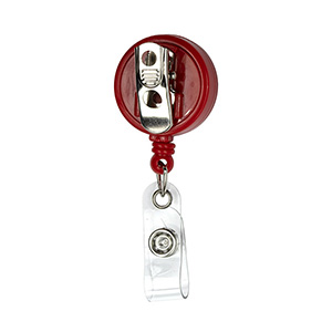"Bellefontaine VL" Retractable Badge Reel & Badge Holder w/Rotating Alligator Clip (Spot Color) 1