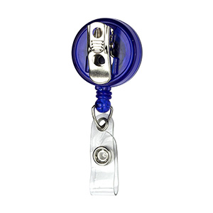"Bellefontaine VL" Retractable Badge Reel & Badge Holder w/Rotating Alligator Clip (Spot Color) 1