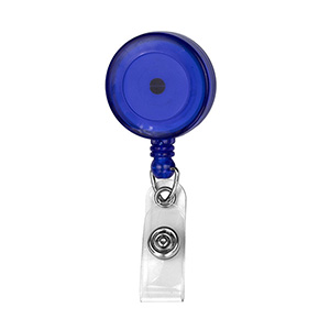 "Bellefontaine VL" Retractable Badge Reel & Badge Holder w/Rotating Alligator Clip (Spot Color) 1