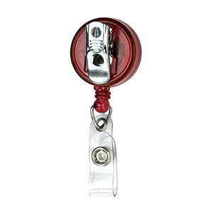"Bellefontaine VL" Retractable Badge Reel & Badge Holder w/Rotating Alligator Clip (Spot Color) 1