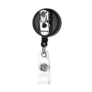 "Bellefontaine VL" Retractable Badge Reel & Badge Holder w/Rotating Alligator Clip (Spot Color) 1