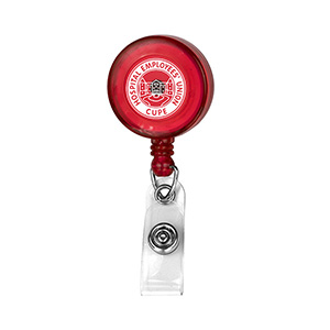 "Bellefontaine VL" Retractable Badge Reel & Badge Holder w/Rotating Alligator Clip (Spot Color) 1