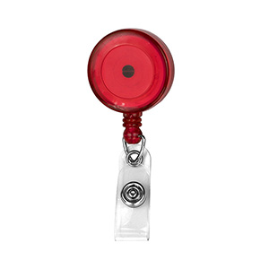 "Bellefontaine VL" Retractable Badge Reel & Badge Holder w/Rotating Alligator Clip (Spot Color) 1