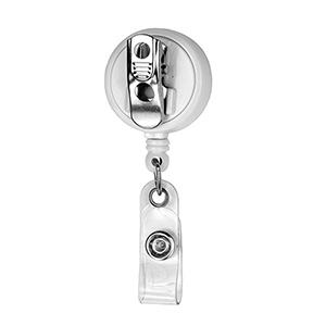 "Bellefontaine VL" Retractable Badge Reel & Badge Holder w/Rotating Alligator Clip (Spot Color) 1