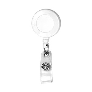 "Bellefontaine VL" Retractable Badge Reel & Badge Holder w/Rotating Alligator Clip (Spot Color) 1