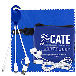 "TechMesh Hang Tunes" Mobile Tech Charging Kit w/Earbuds & Charging Cable 1