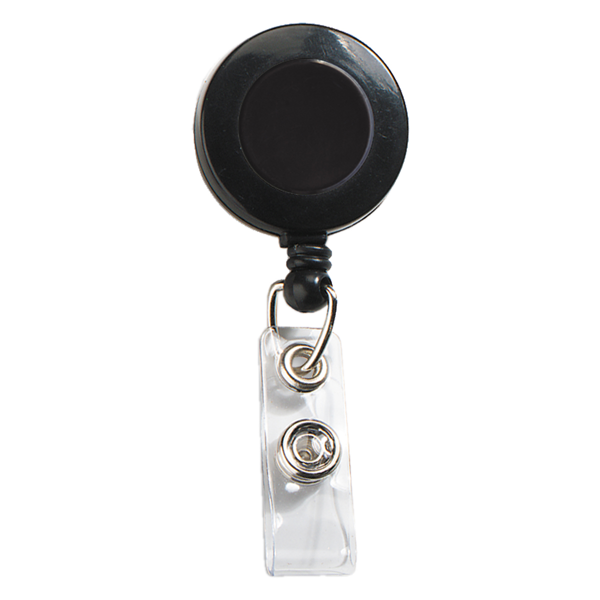 "Lorain VL" Round Retractable Badge Reel & Badge Holder w/Metal Slip Clip Backing (Spot Color) 1