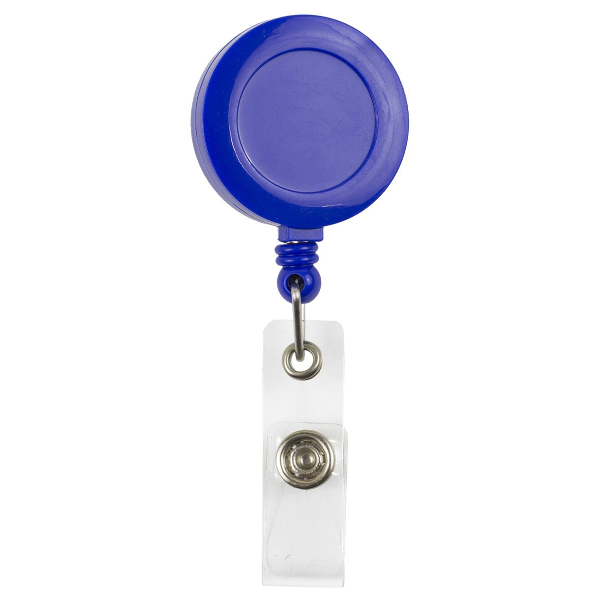 "Lorain VL" Round Retractable Badge Reel & Badge Holder w/Metal Slip Clip Backing (Spot Color) 1