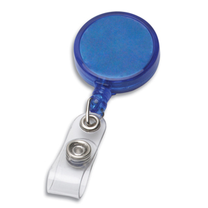 "Worthington VL" Round Retractable Badge Reel & Badge Holder w/Metal Slip Clip (Spot Color) 1