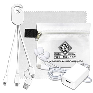 "TechTime Plus" Mobile Tech Charging Kit w/Ear Buds, Charging Cable & Charger 1