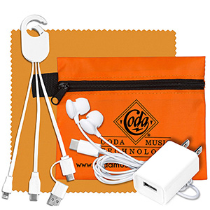 "TechTime Plus" Mobile Tech Charging Kit w/Ear Buds, Charging Cable & Charger 1