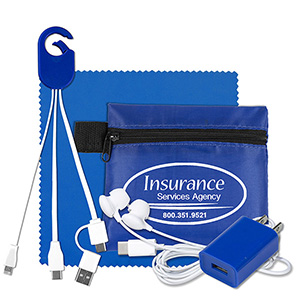 "TechTime Plus" Mobile Tech Charging Kit w/Ear Buds, Charging Cable & Charger 1