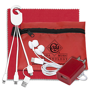 "TechTime Plus" Mobile Tech Charging Kit w/Ear Buds, Charging Cable & Charger 1