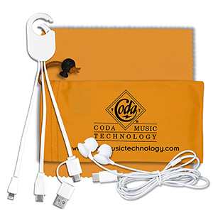 "TechTime" Mobile Tech Charging Kit w/Earbuds & Charging Cable 1