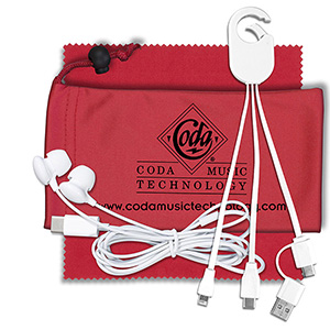 "TechTime" Mobile Tech Charging Kit w/Earbuds & Charging Cable 1