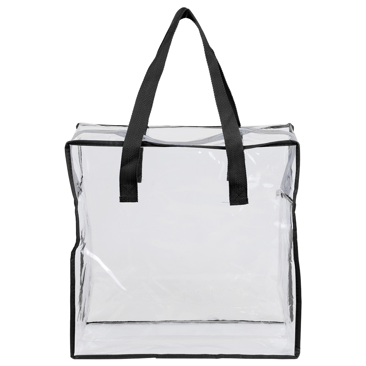 12"W x 12"H x 6"Gusset – "ARETE" Clear Vinyl Stadium Compliant Tote Bag with Zipper (Overseas) 1