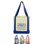 18"W x 12"H x 7" Gusset - "THE CRUISER" Faux Canvas 3-Pocket Value Tote 1 18"W x 12"H x 7" Gusset - "THE CRUISER" Faux Canvas 3-Pocket Value Tote 1