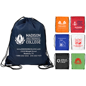 "Ventoux" 210D Polyester Drawstring Cinch Pack Backpack (Overseas) 1